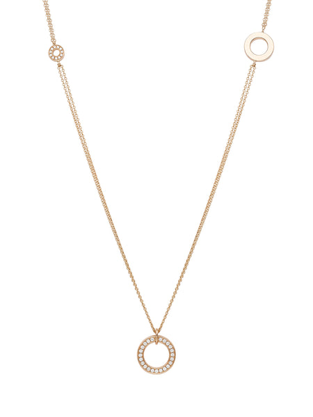 Roulette Long Mini Rose Gold Necklace