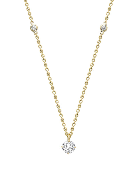 Classic Yellow Gold Diamond Pendant