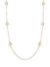 Knot Long Yellow Gold Diamond Necklace