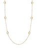 Knot Long Yellow Gold Diamond Necklace