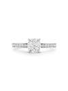 Harmony Cushion Cut Platinum Diamond Engagement Ring