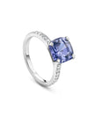 Harmony Cushion Cut Lavender Spinel Platinum Ring