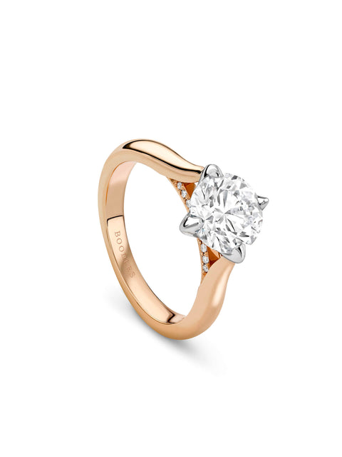 Boodles Brilliance Rose Gold Diamond Engagement Ring