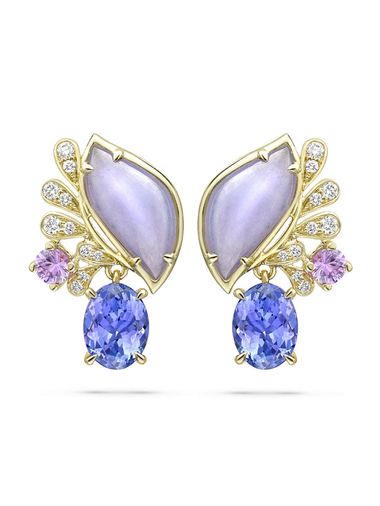 A Family Journey Provence Tanzanite Yellow Gold Earrings