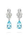 A Family Journey Geneva Aquamarine Platinum Earrings