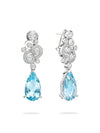 A Family Journey Geneva Aquamarine Platinum Earrings