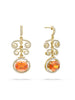 A Family Journey Vienna Mandarin Garnet Yellow Gold Earrings