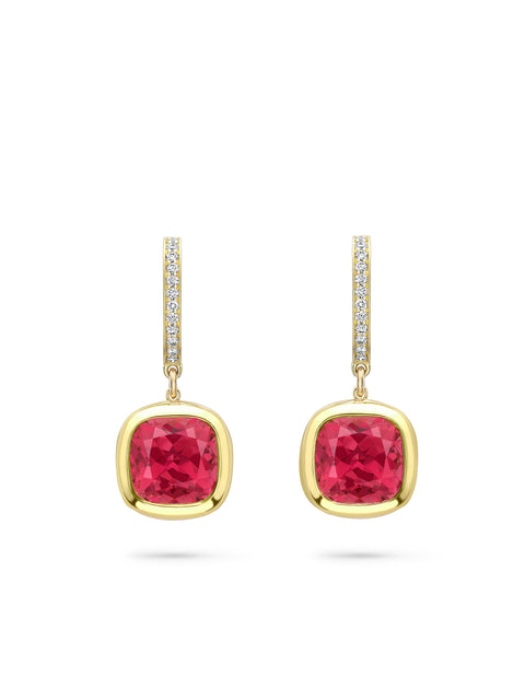 Florentine Dolce Vita Cushion Tourmaline Earrings