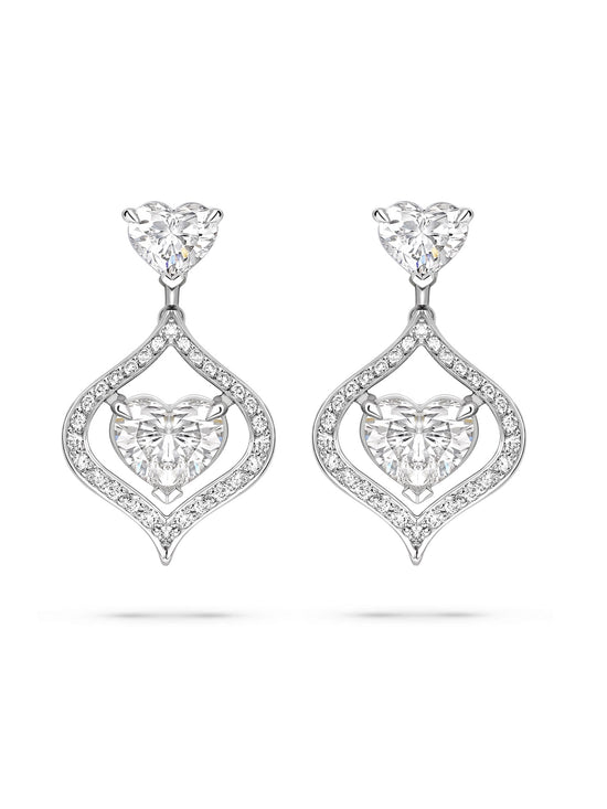 Secret Garden Woodland Heart Diamond Platinum Earrings