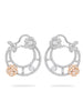 Secret Garden Flower Diamond Platinum Earrings