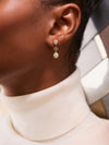 Beach Yellow Gold Detachable Diamond Drop Earrings