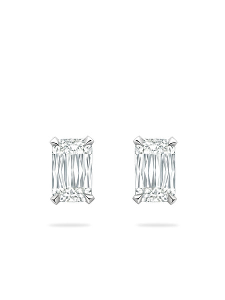 Ashoka Diamond Platinum Stud Earrings