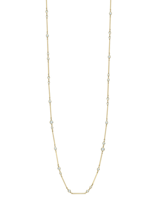 Raindance Long Yellow Gold Diamond Necklace