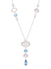 Woodland Aquamarine Moonstone White Gold Necklace