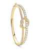 The Knot Yellow Gold Diamond Medium Bangle