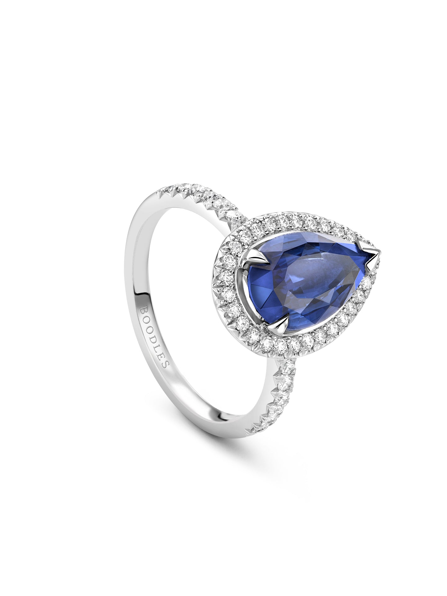 Vintage Pear Blue Sapphire Engagement Ring | Boodles