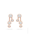 Raindance Large Detachable Double Drop Rose Gold Earrings