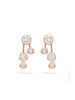 Raindance Large Detachable Double Drop Rose Gold Earrings