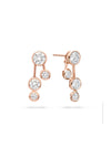 Raindance Large Detachable Double Drop Rose Gold Earrings