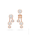 Raindance Large Detachable Double Drop Rose Gold Earrings