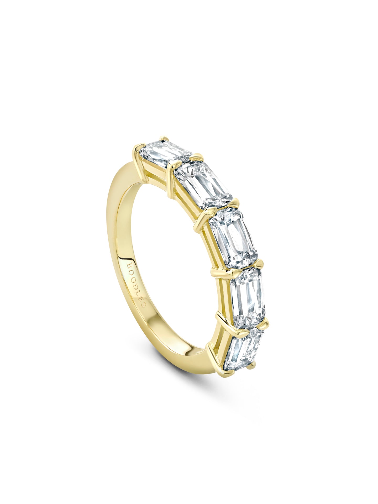 Classic Ashoka Diamond Yellow Gold Semi Eternity Ring | Boodles