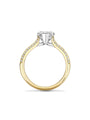 Petal Heart Yellow Gold Diamond Engagement Ring