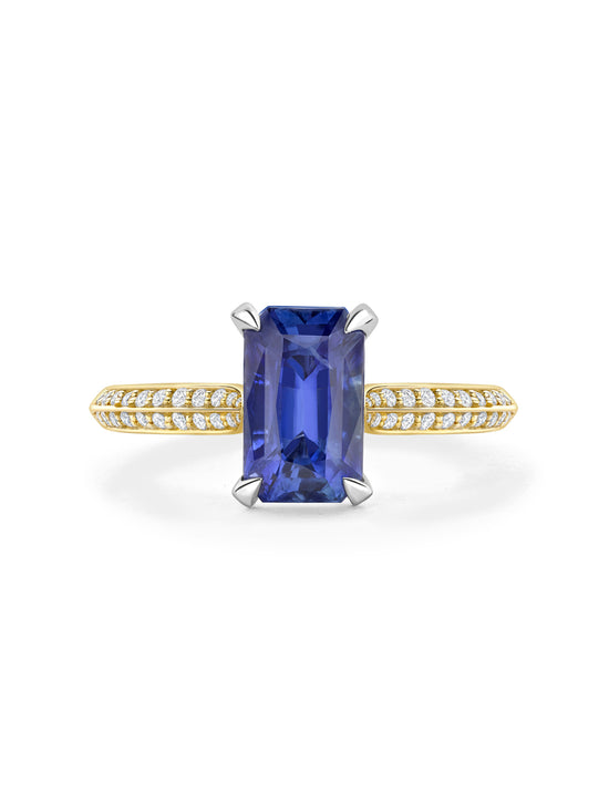 Petal Ashoka Sapphire Yellow Gold Engagement Ring