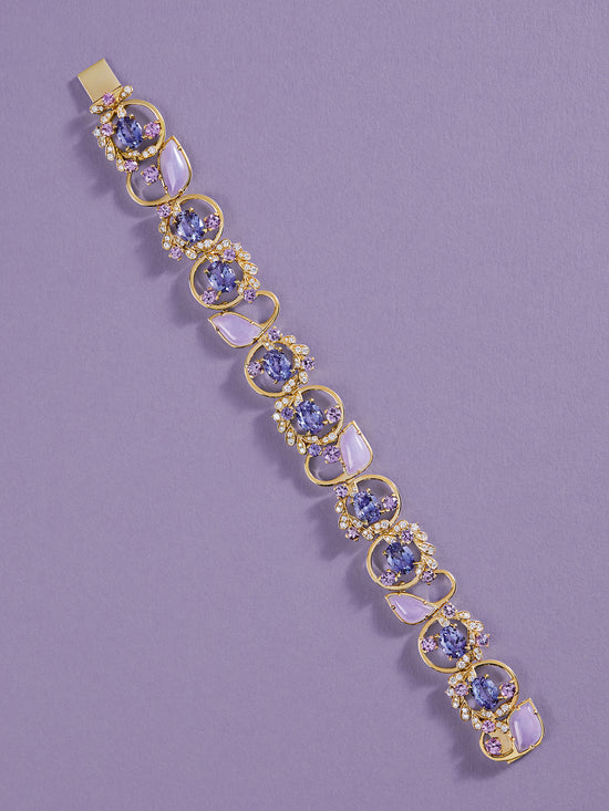 A Family Journey Provence Tanzanite Yellow Gold Bracelet