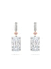 Ashoka White and Pink Diamond Drop Earrings