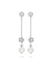 Blossom White Gold Detachable Pearl Drop Earrings