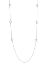 Knot Long White Gold Diamond Necklace