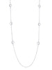 Knot Long White Gold Diamond Necklace