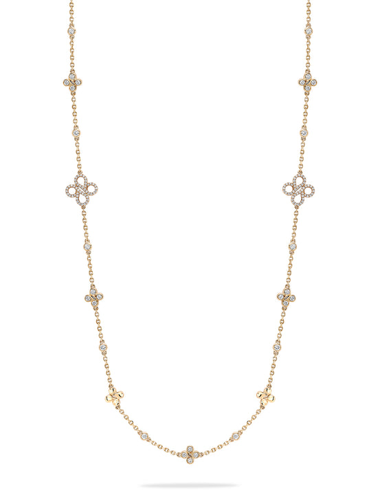 Be Boodles Medium Long Rose Gold Diamond Necklace | Boodles