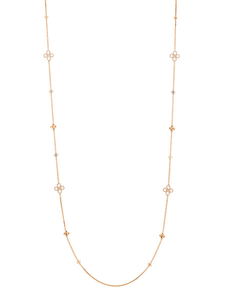 Be Boodles Long Rose Gold Diamond Necklace