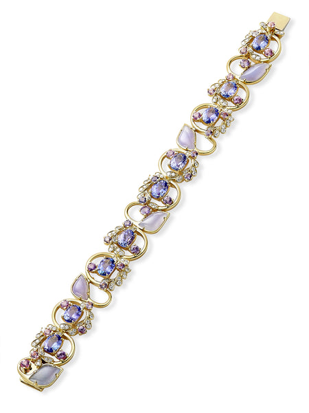 A Family Journey Provence Tanzanite Yellow Gold Bracelet