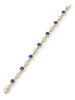 Florentine Sapphire and Diamond Yellow Gold Bracelet