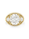 Peace of Mined Cushion Diamond Yellow Gold Ring