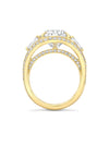 Peace of Mined Cushion Diamond Yellow Gold Ring