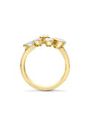 Classic Light Pillar Ashoka Diamond Yellow Gold Ring