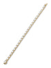 Classic Light Pillar Ashoka Diamond Yellow Gold Bracelet