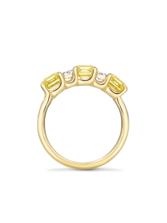 Classic Yellow and White Diamond Eternity Ring