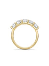 Classic Five Stone Round Brilliant Diamond Yellow Gold Ring