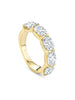 Classic Five Stone Oval Diamond Yellow Gold Ring