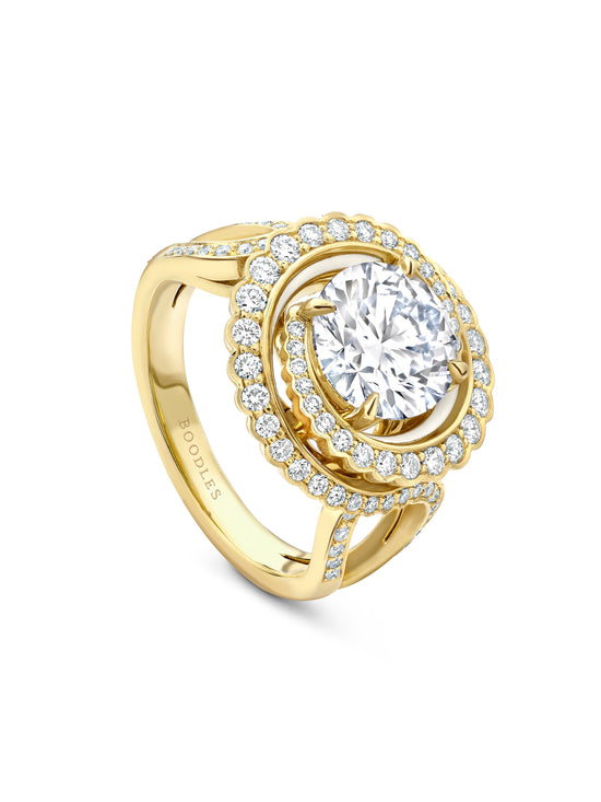 Monaco Diamond Yellow Gold Ring