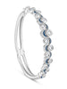 Over the Moon Diamond Enamel Platinum Bangle