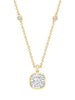 Florentine Cushion Diamond Yellow Gold Pendant