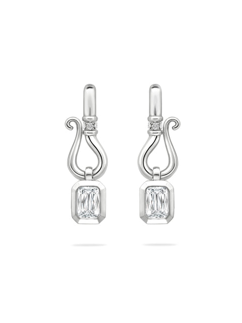 Florentine Ashoka Platinum Diamond Earrings