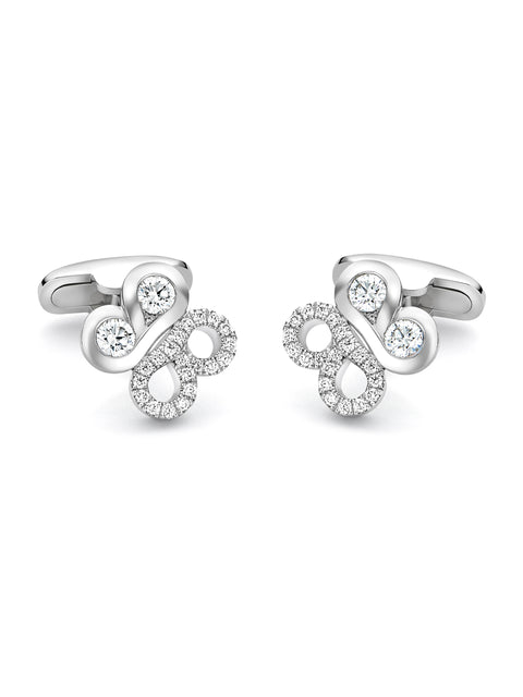 Be Boodles Platinum Diamond Cufflinks