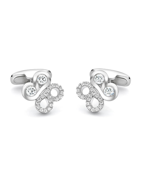 Be Boodles Platinum Diamond Cufflinks