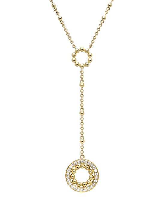 Circus Small Yellow Gold Diamond Pendant